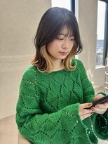 ムク 横浜店(muku)&nbsp;イヤリングカラーベージュインナーカラーフェイスフレーミング