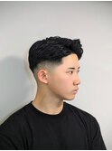 バーバースタイル フェードカット スキンフェード 七三分け