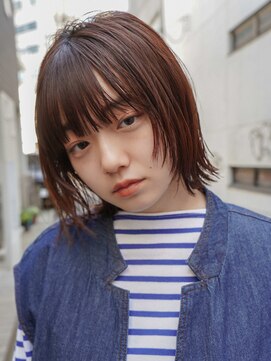 ミンクス渋谷スマートサロン(MINX shibuya smart salon) ショート 姫カット ダークアッシュ 魅力倍増カール シアーカラー