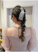 編みおろしアレンジ 結婚式アレンジ