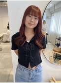 ブリーチなしwine red☆