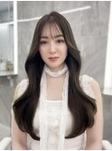 韓国 くびれヘア シースルー前髪