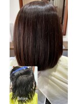 オルブライト(Albright)&nbsp;地毛風ストレートBeforeafter