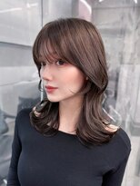 フィヴェント(Fivent)&nbsp;メルティカラー似合わせカットフェミニンロング韓国レイヤー