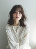 小顔ミディアムスタイル/白髪ぼかし/グレージュ　5
