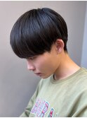 黒髪マッシュナチュラルマッシュメンズヘア韓国ツーブロック