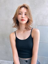 メーヴェ(Mowen) mowen 南堀江　ボブ×ミルクティーベージュ