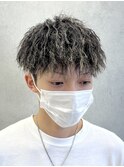ツイストパーマ/金メッシュ/ショートマッシュ