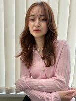 ハニー 町田(HONEY)&nbsp;ミディアムレイヤー/シースルーバング/ブラウンカラー/髪質改善