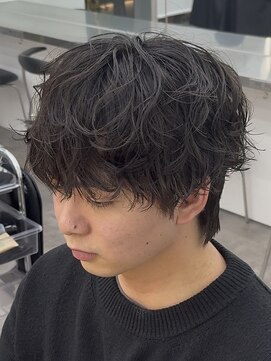 フィフス 仙台(fifth) 仙台メンズパーマルーズパーマシースルマッシュウルフ毛流れ緩め