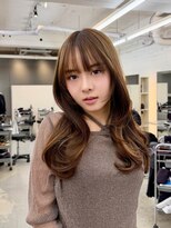 ヒュー 広島(HEW)&nbsp;かわいいシースルーバング韓国くびれレイヤーハッシュカット