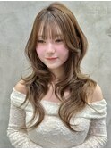 新潟／髪質改善／イメチェン／レイヤー／オリーブベージュ