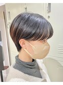 マッシュショート×ショート×丸みヘア×艶カラー×横浜石川町