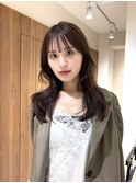 コーラルベージュ/顔周りカット/レイヤーカット/韓国巻き/銀座