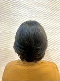 ひし形シルエット/ミディアムボブ/30代・40代・50代/小顔ボブ