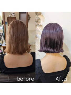 ボアップ 新居浜店(boappu) #ラベンダー #カラー #ダブルカラー #ケアブリーチ #新居浜