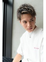 メゾンバイハバナ(maison by HAVANA)&nbsp;メンズビジネスツーブロックアップバング束感ショートマッシュ