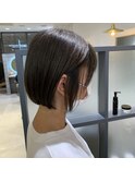 大人可愛い20代30代小顔丸みショートボブこなれヘア【中目黒】