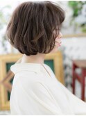 ★黒髪グレイアッシュ大人かわいいくせ毛風ボブ10代20代30代★8!
