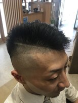 ヘアサロンアンドヘアメイクディー(hair salon hair make D)&nbsp;仙台D　サイドラインBLACKスキンフェード×グラデーションstyle