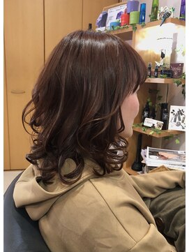 ドゥ スタイル 三国ヶ丘店(Duex Style) 艶やか春カラー　×大人ウルフ☆ミディスタイル