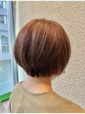 暖色系ベージュショート ヘルシースタイル/40代