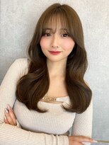 ルームバイシー 新宿(Loom. by Sea)&nbsp;韓国風前髪/シルキーベージュ/グレージュカラー/斜めバング