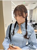 《Zina福岡天神》ツイン編み込み　ヘアセット