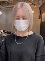 キラ 渋谷(KILLA)&nbsp;★レイヤーカット/美髪/イメチェン/小顔ボブ/ホワイトブロンド