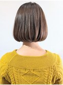 アッシュベージュ 内巻きボブ 髪質改善 グレージュ