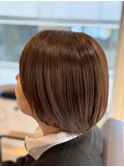 艶感ナチュラルブラウン　大人ショート