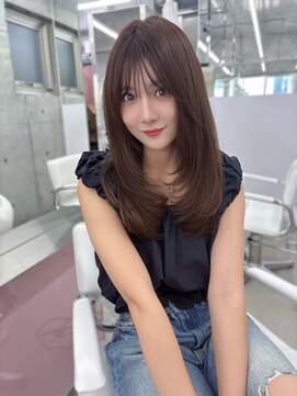 フォンズ(FONS) 透明感グレージュカラー/ロングレイヤー/顔周りカット/学割