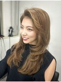 ロングヘアー 顔まわり レイヤー ハイライト 髪質改善 赤坂見附