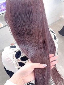 フウ(fuh) ラベンダーカラー/ラベンダーピンク/ラベンダー/ロング/艶髪