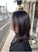 極細ハイライト上品プリカール暗めカラー