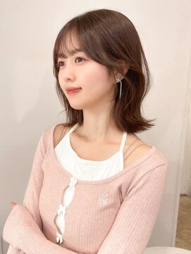 レア 表参道(L'ea) 暗めカラーグランマッシュデザインカラーフェイスフレーミング