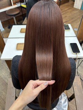 ピンクブラウン×ミネコラトリートメント