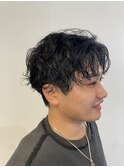 MEN’S HAIR/波巻ツイストスパイラル/フェザーパーマ/伊勢崎