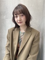 ラベル 渋谷(LAVEL) ミニボブレイヤーブラウングレージュ前髪カット髪質改善渋谷