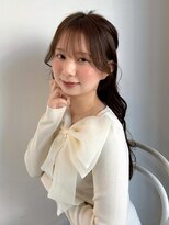 アンニュ(annuy)&nbsp;前髪カット ヘアアレンジ 顔周りレイヤー ブラウンベージュ 艶髪