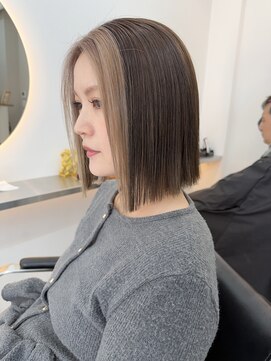 ベア(Bear) フェイスフレーミング/インナーカラー/ミルクティーベージュ