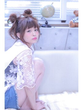 カシュカシュ(cache cache) cache cache★ツイン団子のゆるアレンジ