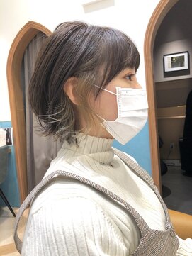 ロンド レグリーズ 立川(Lond leglise) インナーカラー/ベージュ/ボブ/小顔【深味信也】