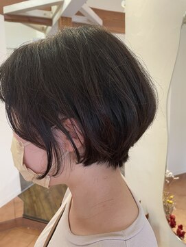 ラミール 学園店(lamiell) 丸みショート/耳掛け/ショートボブ/ココアベージュ/プリカール