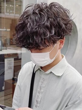 ローウェ バイ フィフス 立川メンズサロン(Louwe by fifth) ツイストスパイラルパーマ波巻きスパイラル刈り上げマッシュ
