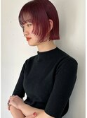 【arte pelo】ステップカットボブ/ボルドーカラー