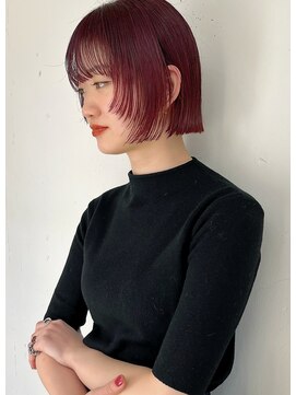 アルテペロ(arte pelo) 【arte pelo】ステップカットボブ/ボルドーカラー