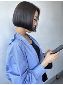 小顔補正立体カット×ナチュラルパツっとボブ10代20代30代40代