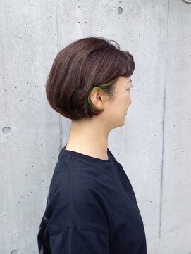 ロペヘアリッシェル(LOPE hair Richel) 【LOPEhair Richelオーハシ】ミニボブ×ネオングリーン