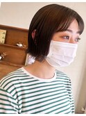 切りっぱなし/ボブ/アースカラー